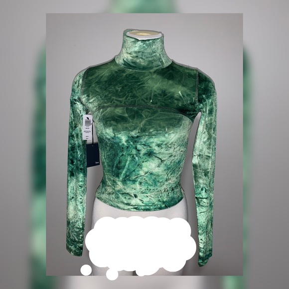 Aritzia Wilfred Free Moon Green TieDye Turtle Neck - Picture 1 of 5